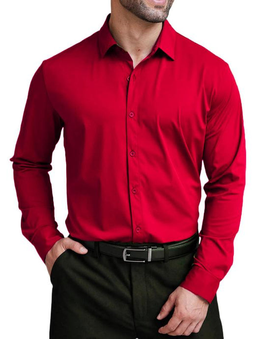 COOFANDY Mens Dress Shirts Long Sleeve 4-Way Stretch Wrinkle Free Shirts Button down Business Formal Shirts